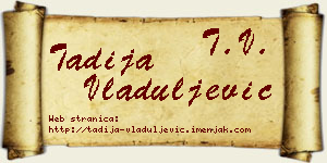 Tadija Vladuljević vizit kartica